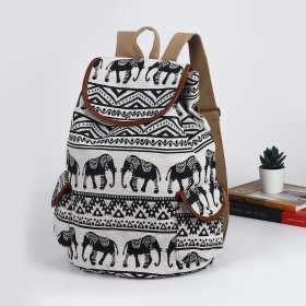 Embroidery Canvas Backpack