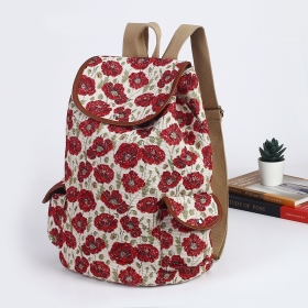 Embroidery Canvas Backpack