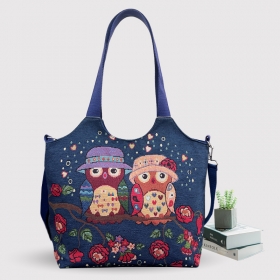 Embroidery Canvas Shoulder Bag