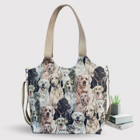 Embroidery Canvas Shoulder Bag