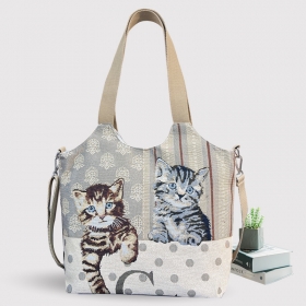 Embroidery Canvas Shoulder Bag