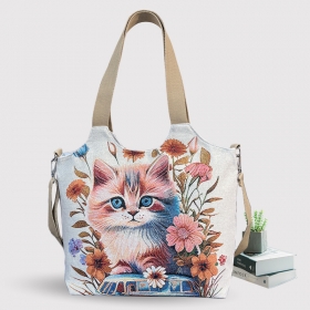 Embroidery Canvas Shoulder Bag