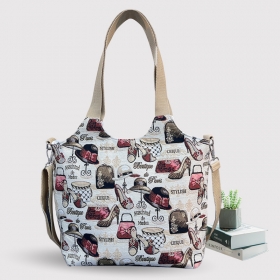 Embroidery Canvas Shoulder Bag