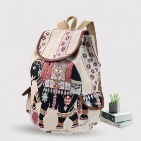 Embroidery Canvas Backpack
