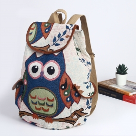 Embroidery Canvas Backpack