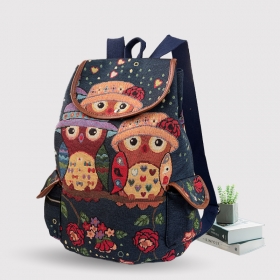 Embroidery Canvas Backpack