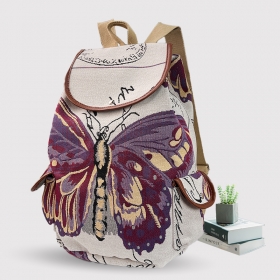 Embroidery Canvas Backpack