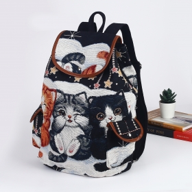 Embroidery Canvas Backpack