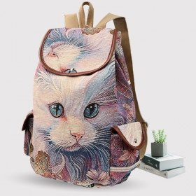 Embroidery Canvas Backpack