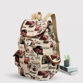 Embroidery Canvas Backpack