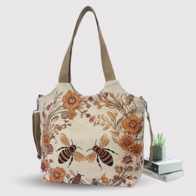 Embroidery Canvas Shoulder Bag