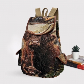 Embroidery Canvas Backpack