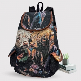 Embroidery Canvas Backpack